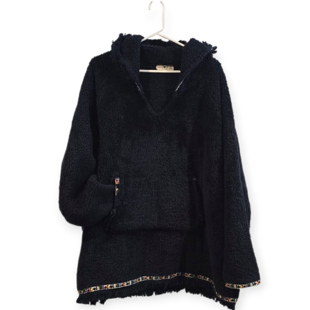 Natural Life Navy Sherpa hoodie‎ One Size and Small Reuseable Bag - Picture 2 of 10